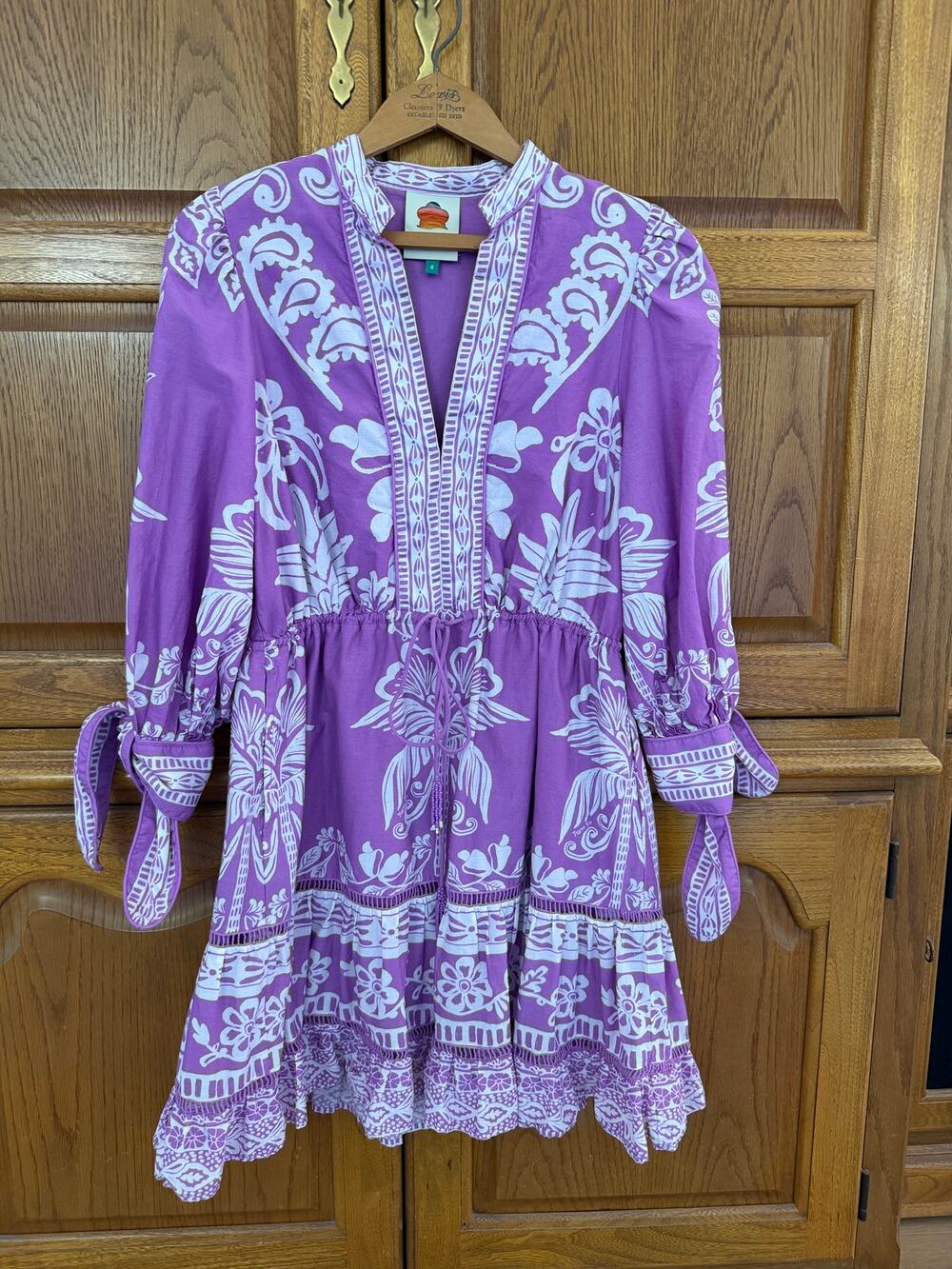 FARM Rio lilac sweet garden mini dress